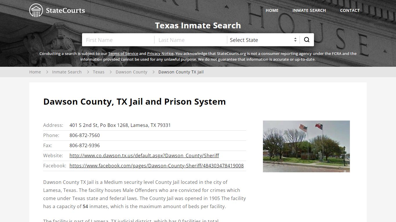 Dawson County TX Jail Inmate Records Search, Texas ...