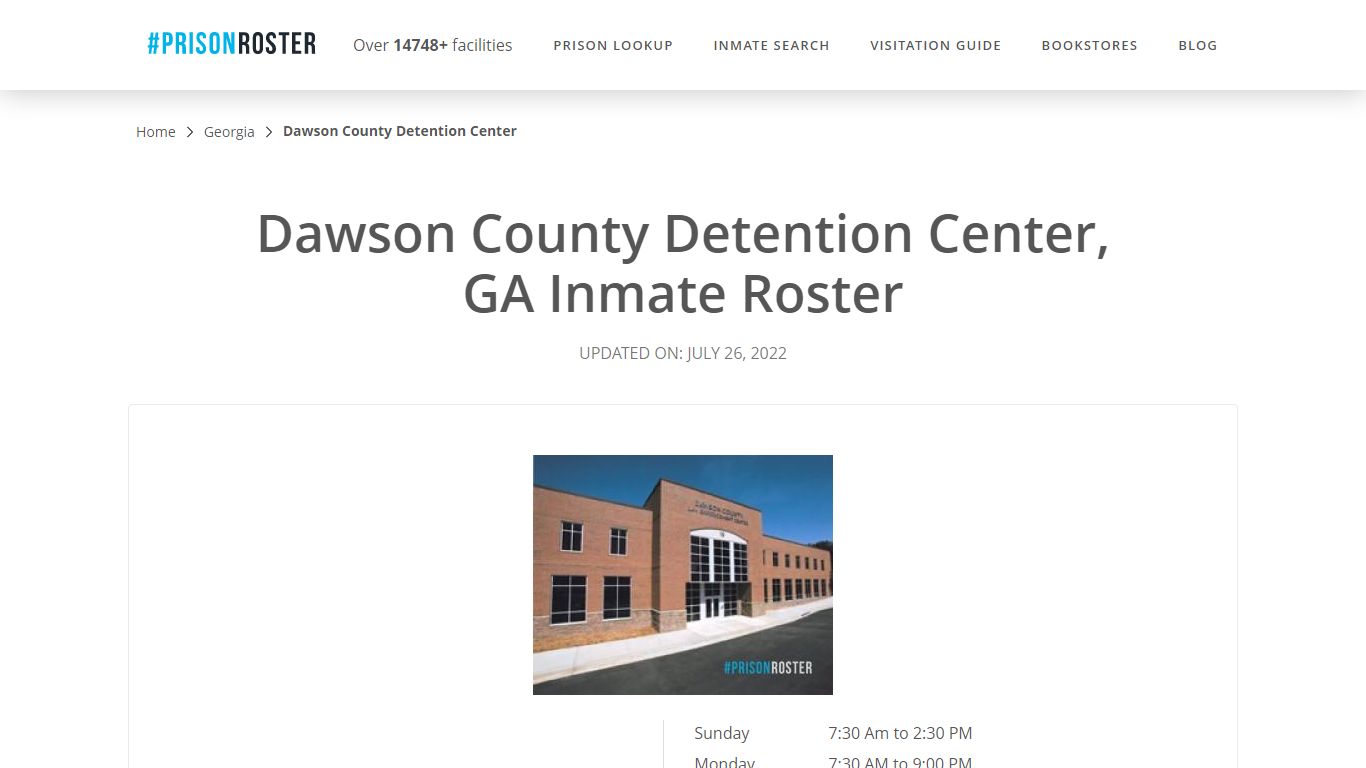 Dawson County Detention Center, GA Inmate Roster